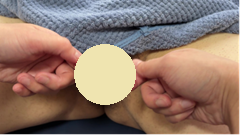 親指と人差し指でほぐす